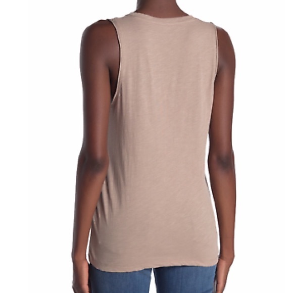 Madewell Whisper Cotton V-Neck Pocket Tank | Size S - Picture 2 of 6